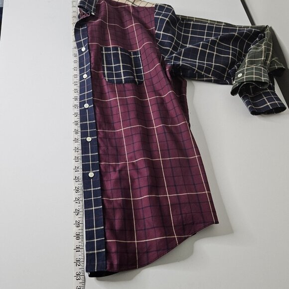 Brooks Brothers Shirt Mens Large Red Blue Colorblock Plaid Preppy Button Up - Picture 9 of 10